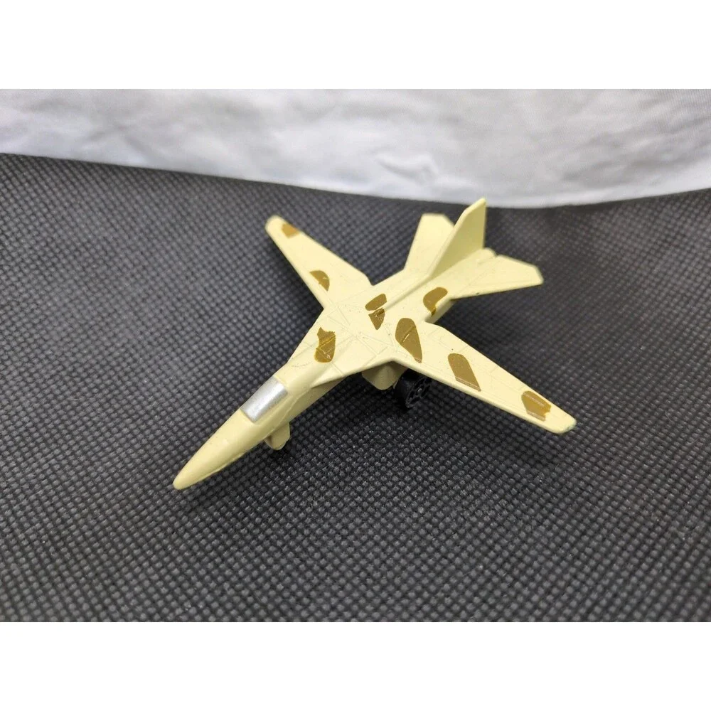 Yellow And Olive Diecast Military Fighter Plane 3